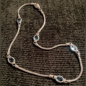John Hardy Blue Topaz Station Necklace